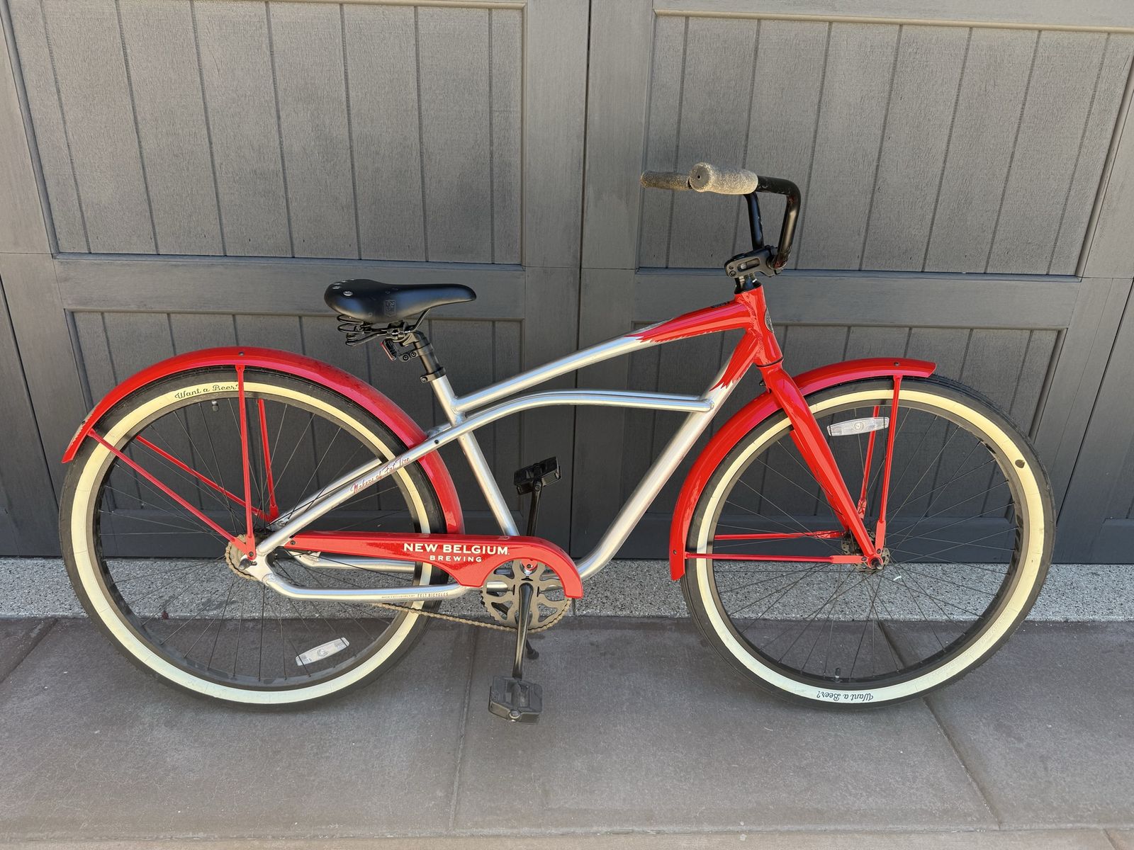 New Belgium Brewing Limited Edition Cruiser Bike - Red & Silver - Low Miles