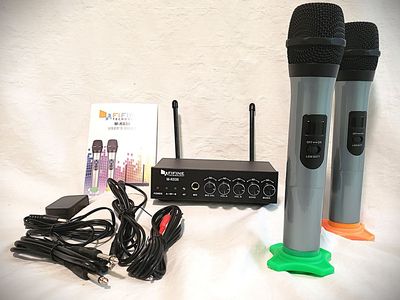 Dual Wireless Microphone System & Sound Mixer Karaoke, Parties, Meetings, Reverberation Affordable