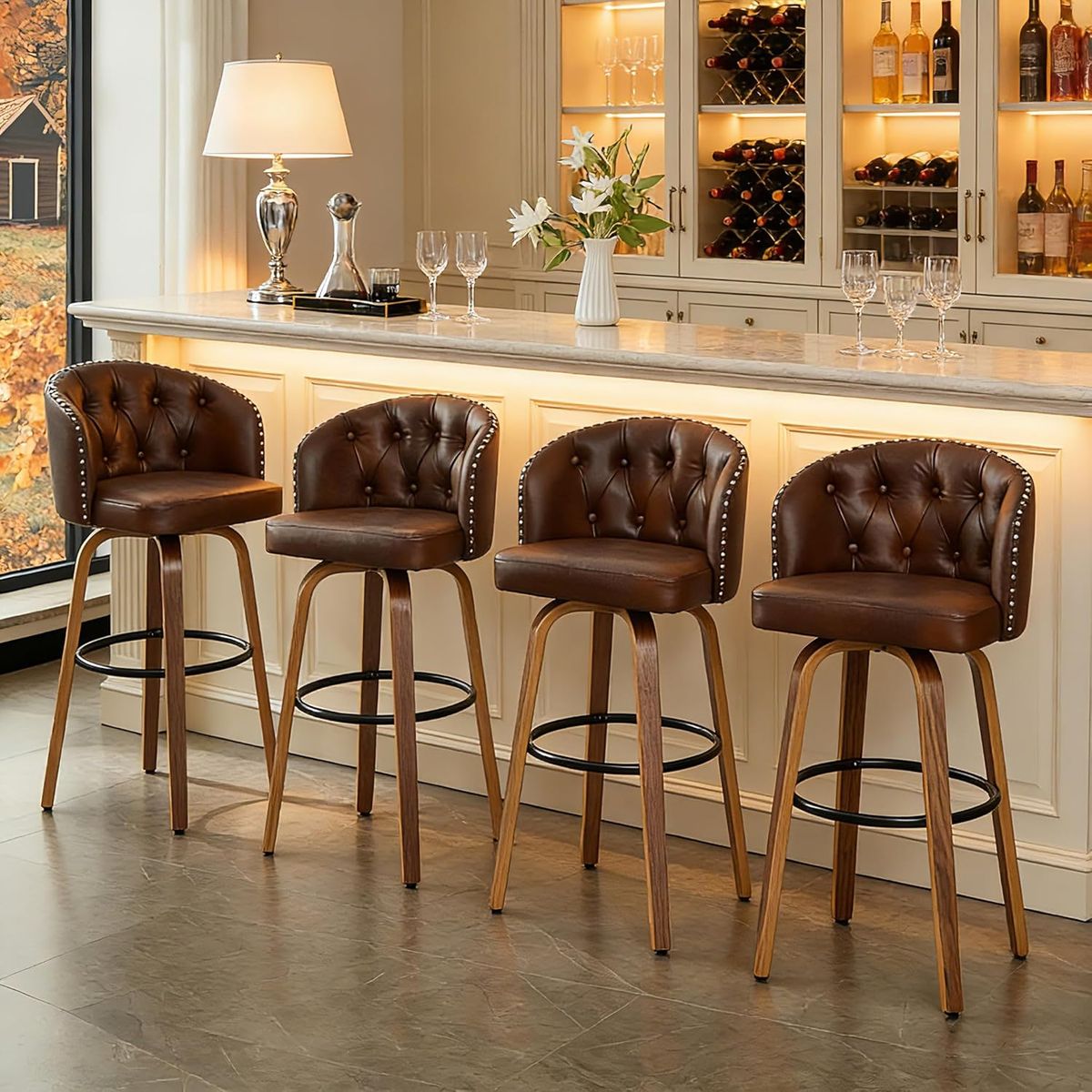 Dorlicecass 28" H Counter Height Bar Stools Set of 4