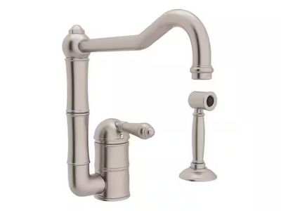 Rohl Acqui Kitchen Faucet With Side Spray - Satin Nickel