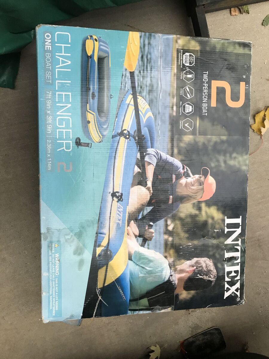 Challenger 2 new in box two person inflatable raft with pump and oar’s