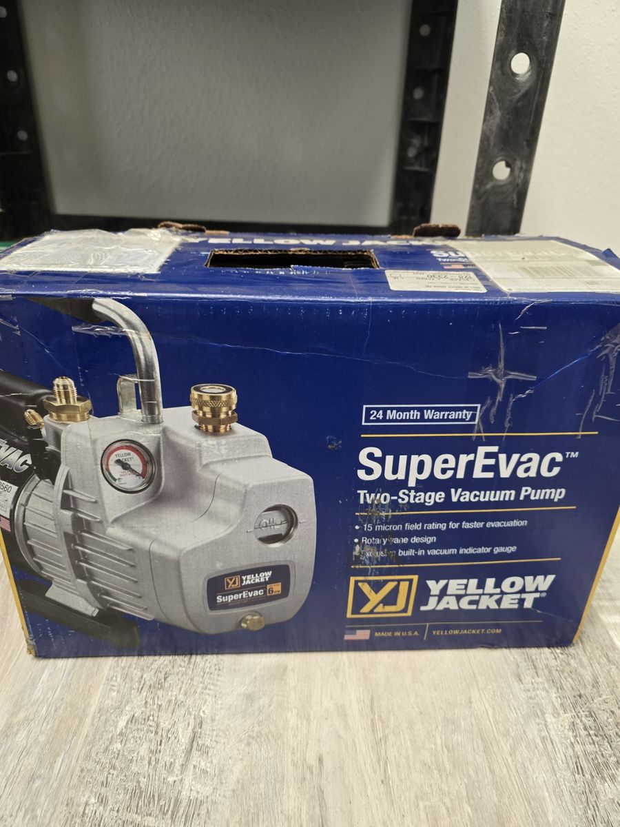 YellowJacket Super Evac pump 93560 6cfm 2 stage