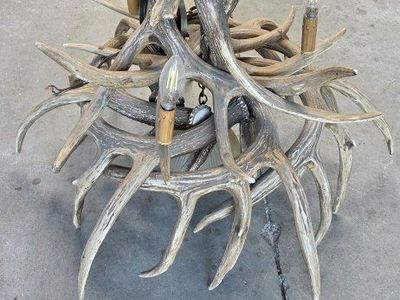 faux antler chandelier