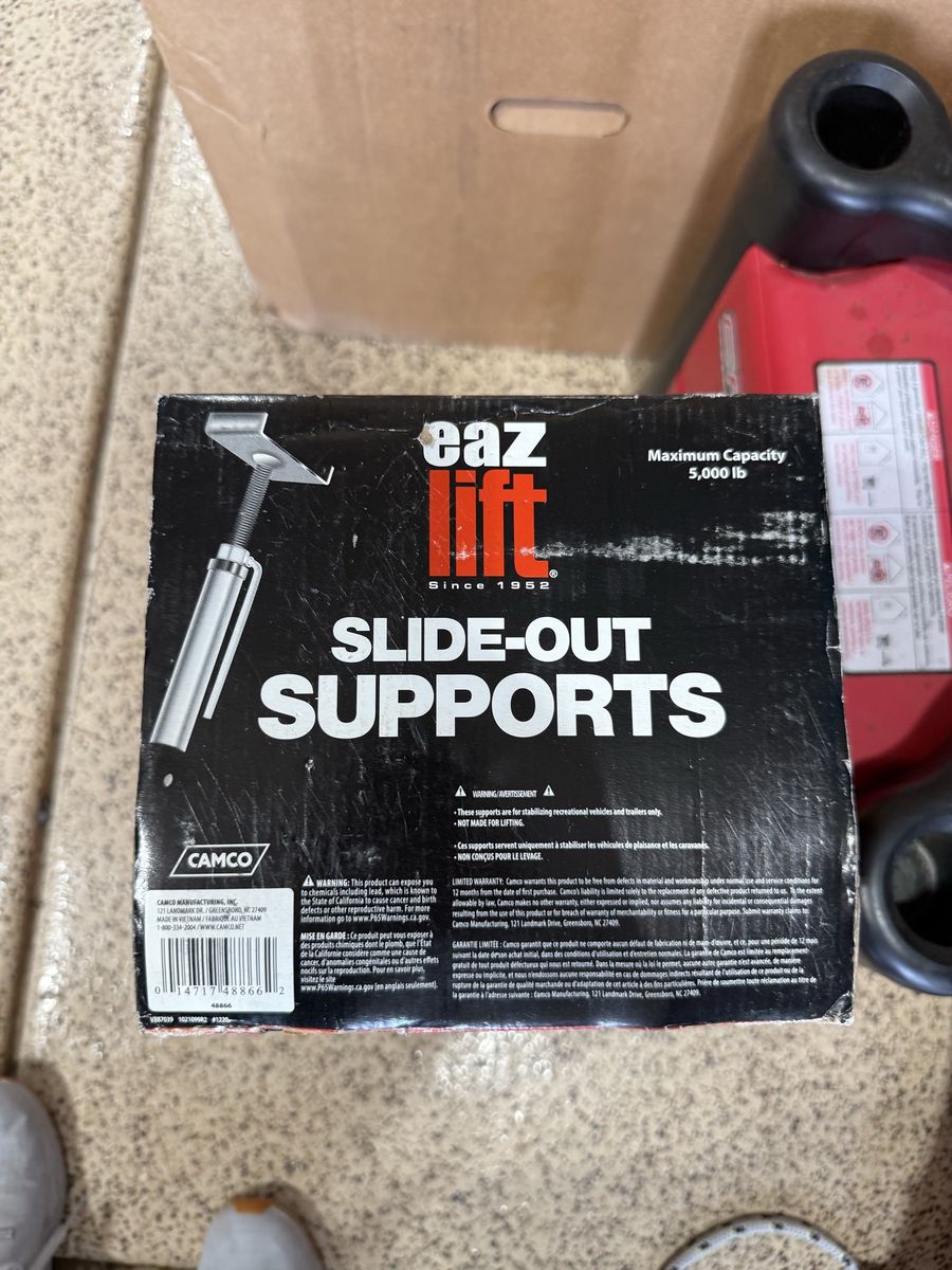 NEW EAZ-Lift Slide-Out Supports - 5,000lb Capacity RV Stabilizer - Adjustable 19-47in (2-Pack)