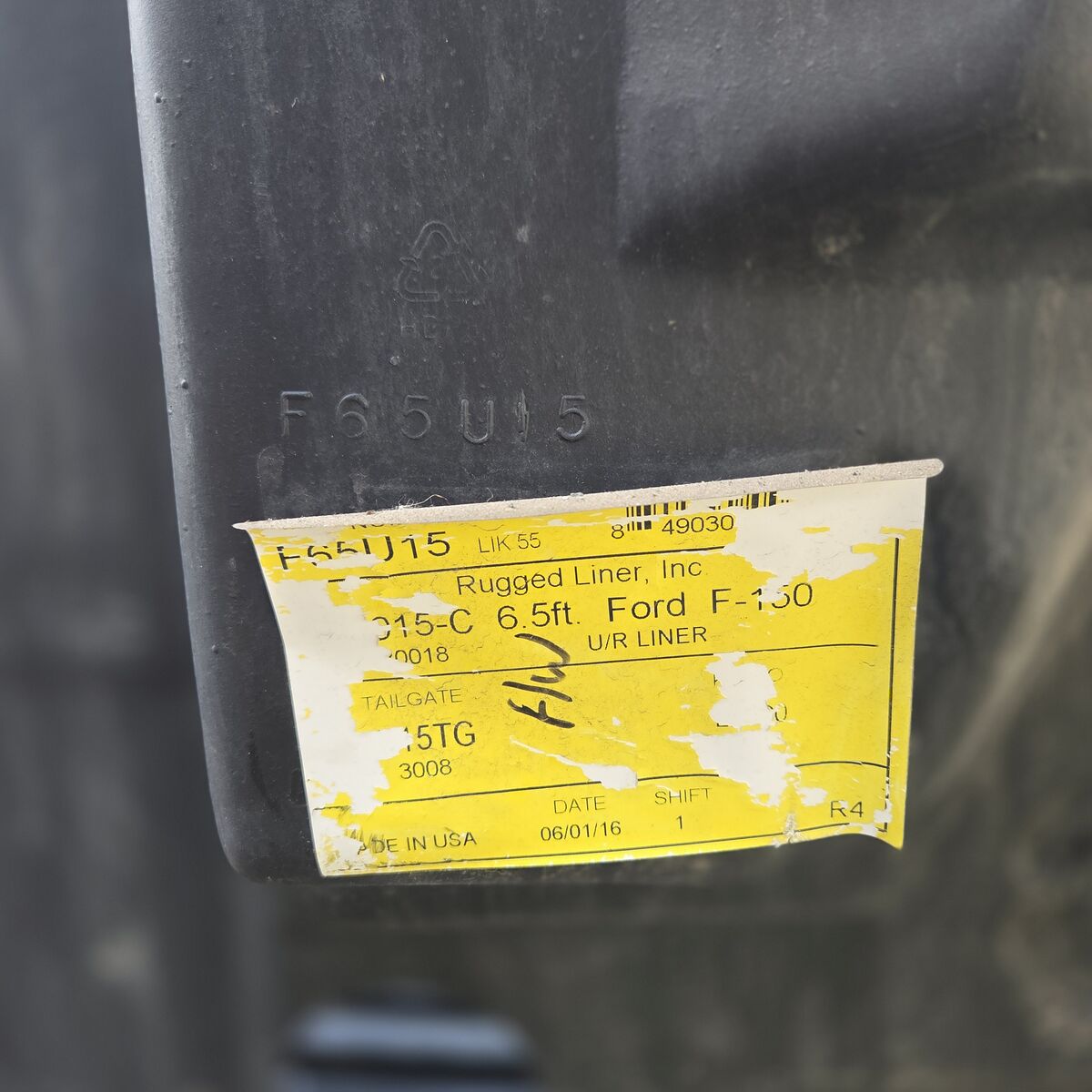 2016 ford f150 bed liner 6' 8'