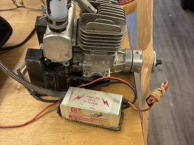 RC Model Airplane 10cc Gas Engine with Wooden Propeller and CDI Electronic Ignition