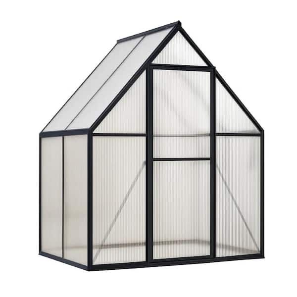 Garvee 6 ft. x 4 ft. Aluminum-Framed Polycarbonate Greenhouse