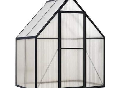 Garvee 6 ft. x 4 ft. Aluminum-Framed Polycarbonate Greenhouse