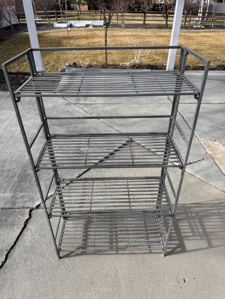 Portable - Heavy Duty Welded Steel 4 Shelf Stand!