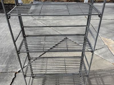 Portable - Heavy Duty Welded Steel 4 Shelf Stand!