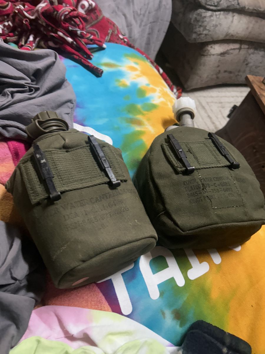 Military  Canteens Set Of 2 Used Rare