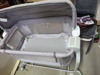 Ingenuity Baby Bassinet w/ Adjustable Height, Sound & Vibration Unit - Gray