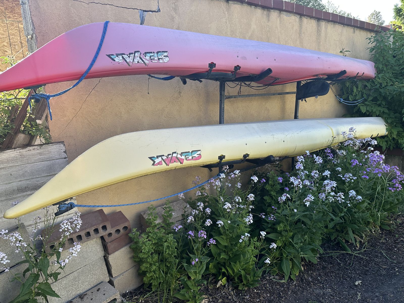 2 sea kayaks with Thule rack and all the gear you will need