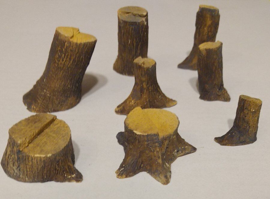 HO Scale Tree Stumps, Railroad, Model, Military, Diorama, Doll, War, Combat, Ships, Hobby,