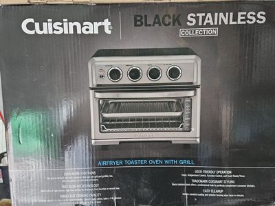 Cuisinart Airfryer Toaster Oven with Grill, Black Stainless Steel - Family Size, Fast-Flow Air Technology