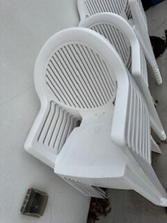 (20) White Plastic Chairs