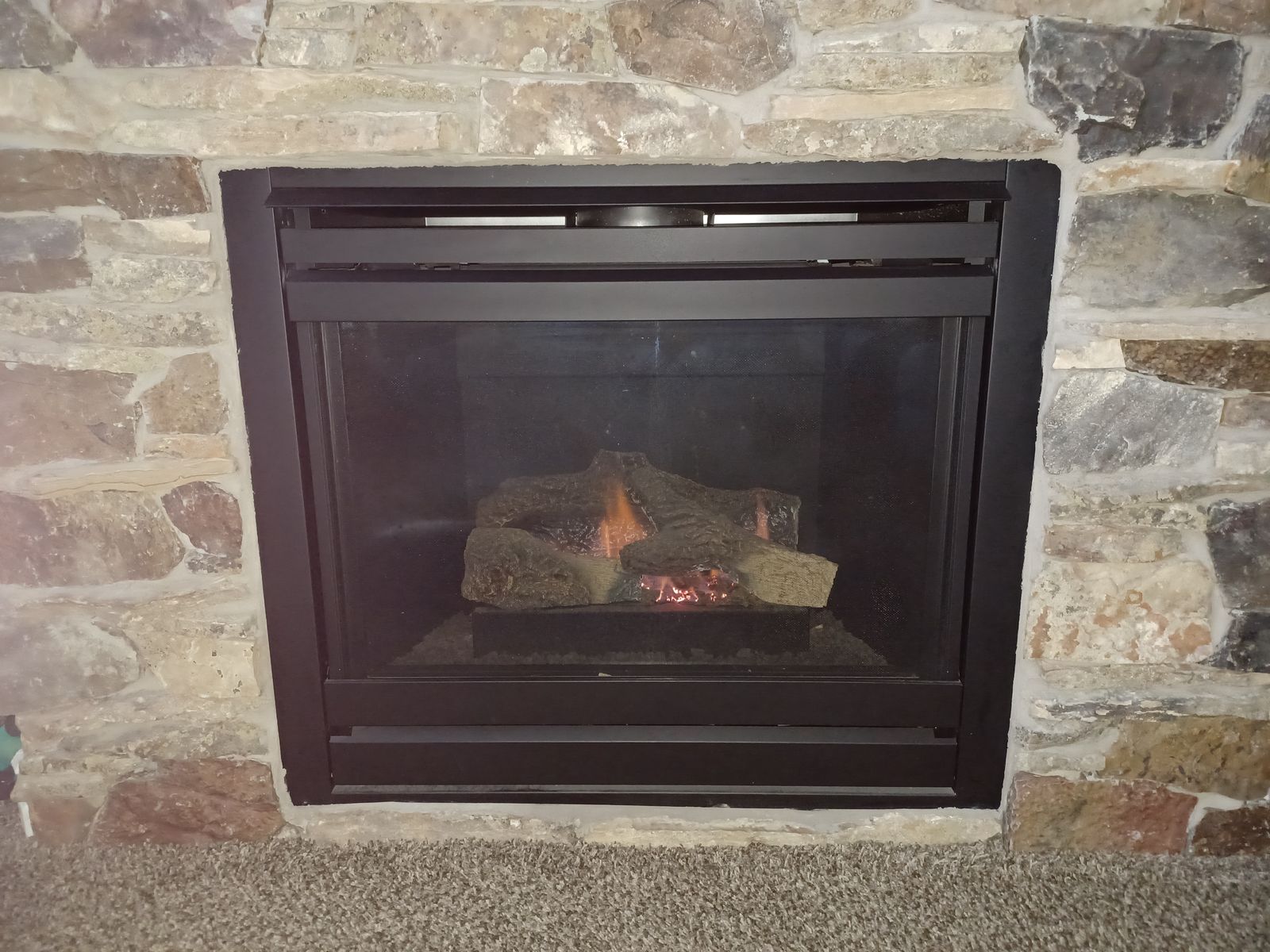 Hearth and Home Gas Fireplace Insert with Mantle
