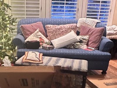 CR LAINE cottage style loveseat settee blue