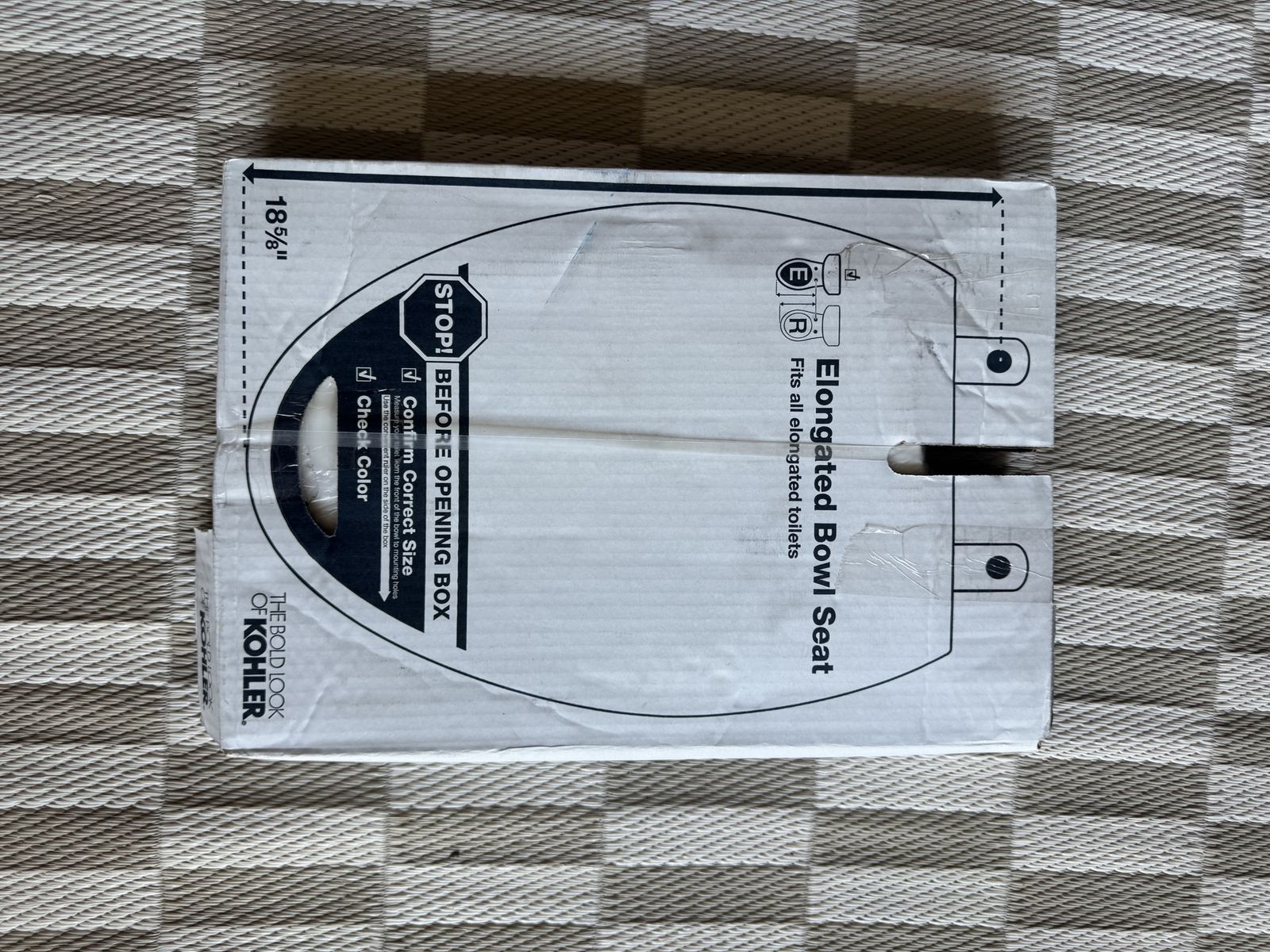 KOHLER "Rutledge" LED NIGHTLIGHT Elongated 18-5/8" Toilet Bowl Seat 24764-RL-0