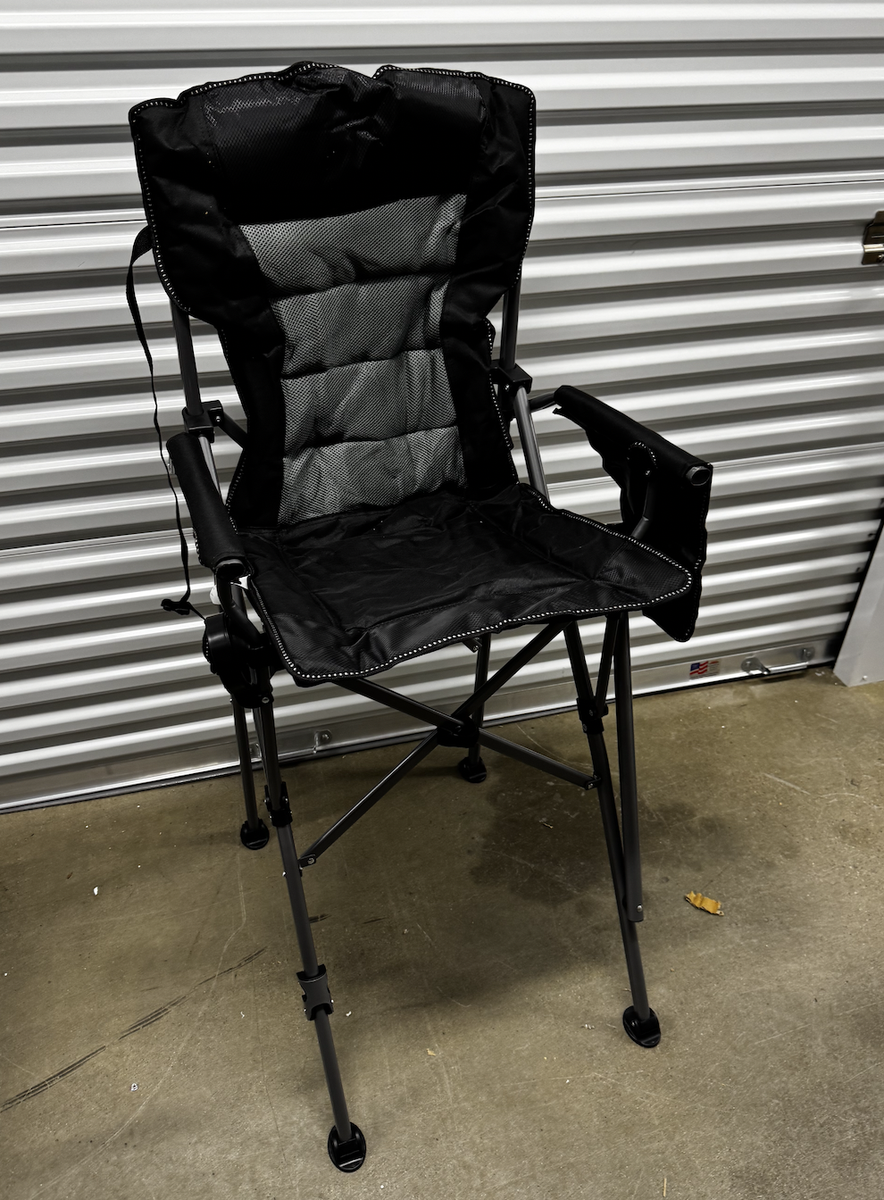 NEW REDCAMP Extra Tall Folding Chairs for Adults 330lbs, Portable Bar Height Director for Camping