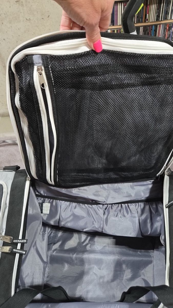 SHIFT Large Rolling Duffle Bag Black/Gray Travel Luggage Gear Bag