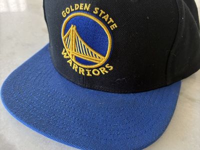 Mitchell & Ness Golden State Warriors NBA Snapback Hat Black/Blue
