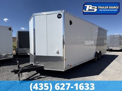 8.5x24 Wells Cargo Revv Enclosed Car Hauler Trailer - 7'6" Interior - 10K GVWR - .080 PolyCor, 2 Tone Color, Rear Spoiler w/