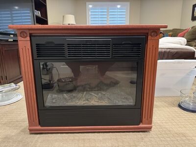 Electric Fireplace with Mantel