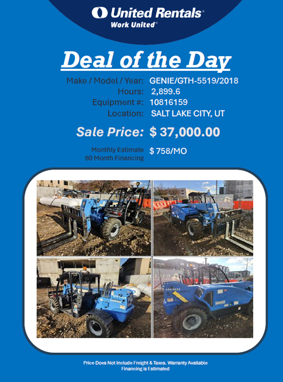 Genie 5519 Reach forklift great value deal