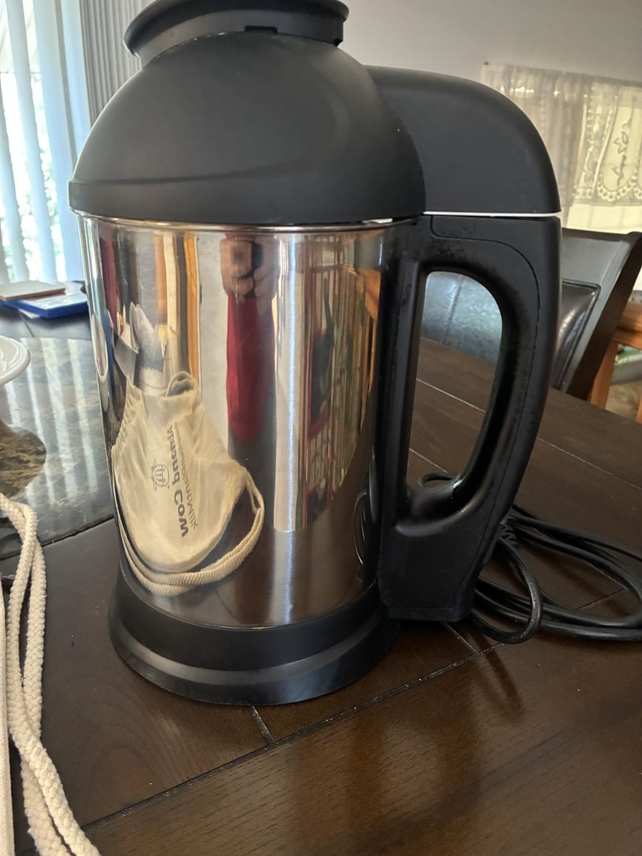 Almond Cow Plant-Based Milk Maker Stainless Steel with Strainer Bag
