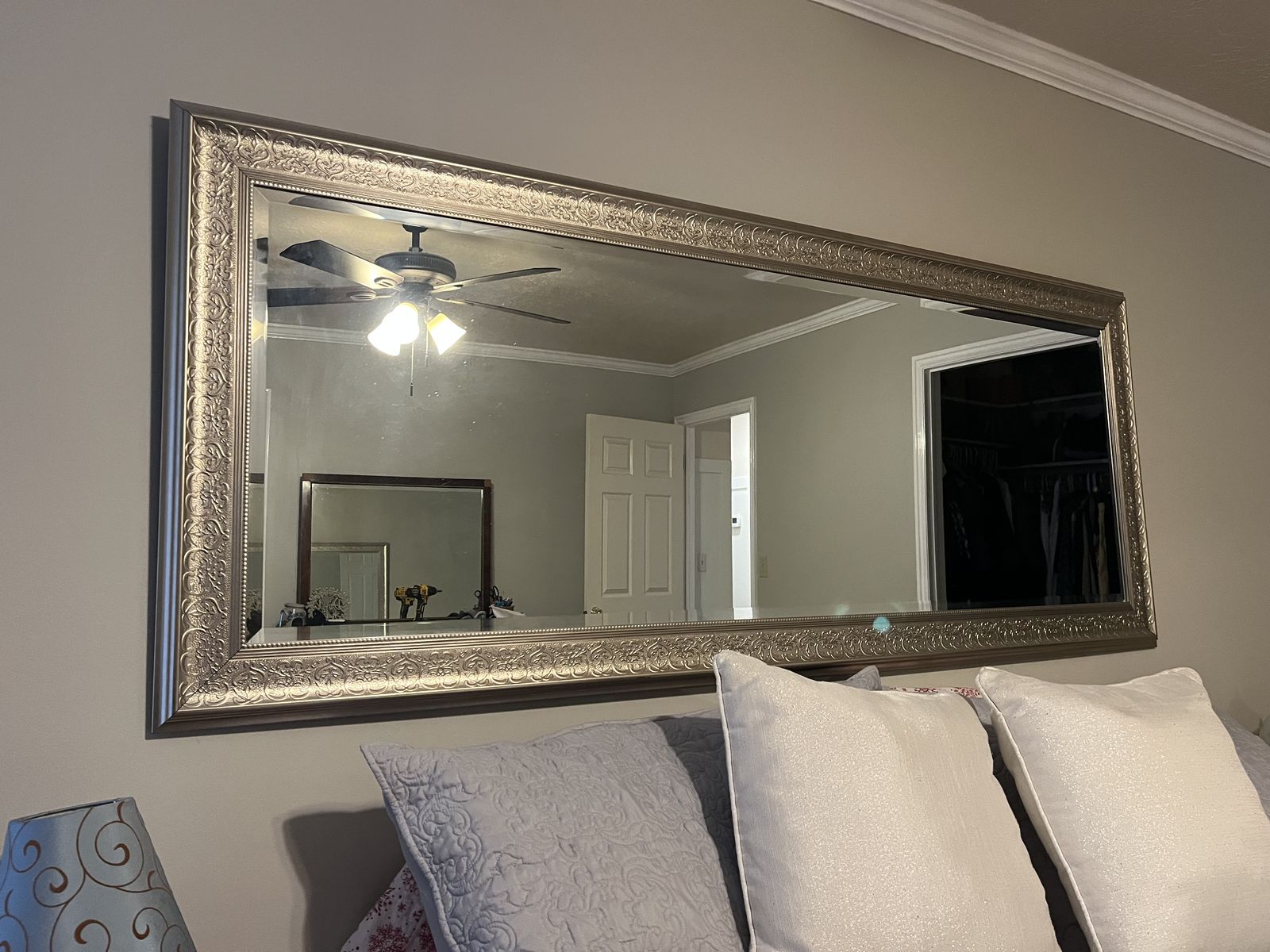 Large ornate wall mirror – 77” x 32”