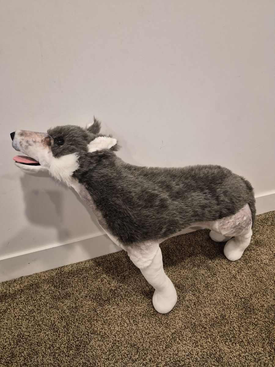 Melissa & Doug Large Plush Siberian Husky / Wolf Stuffed Animal