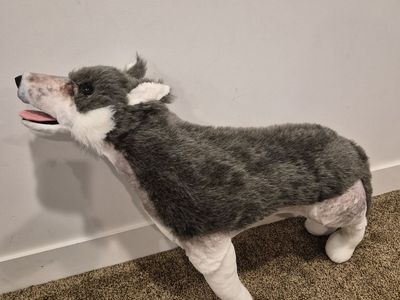 Melissa & Doug Large Plush Siberian Husky / Wolf Stuffed Animal