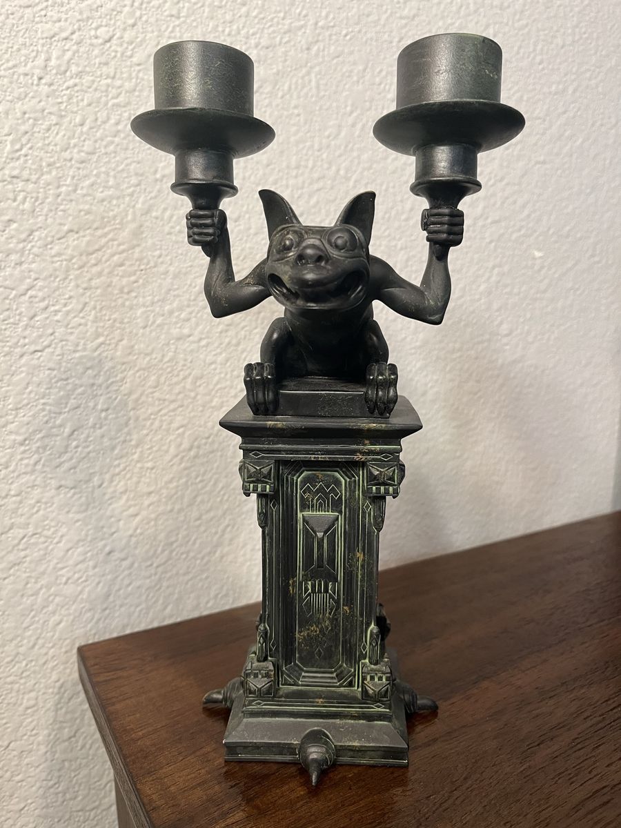 Authentic Disney Parks Haunted Mansion Gargoyle Candlestick Holder/Candelabra