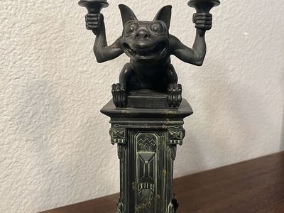 Authentic Disney Parks Haunted Mansion Gargoyle Candlestick Holder/Candelabra