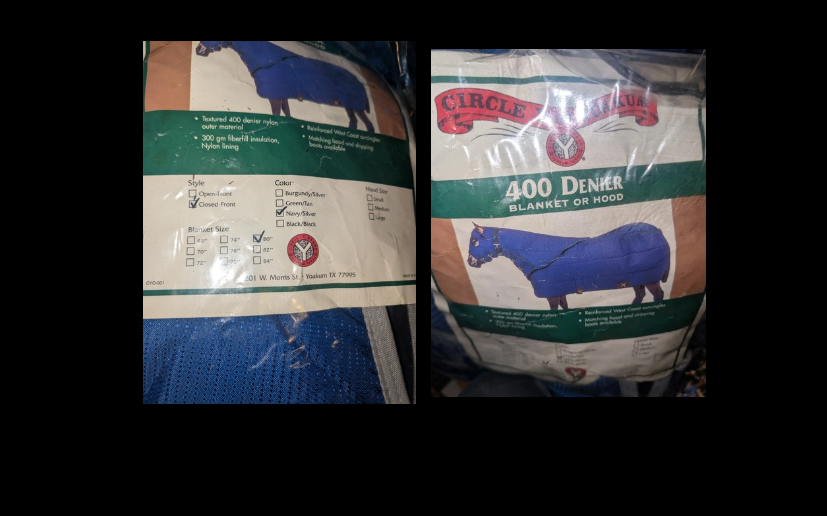 NEW Horse Blanket  400 DENIER Closed Front 80"