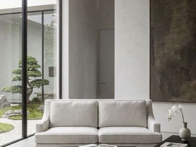 Pottery Barn Landon Sofa in Natural Linen