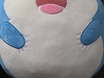 Large Snorlax Plush Stuffed Animal Toy Blue and Cream