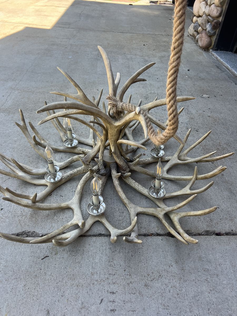 Faux Antler Chandelier (pottery barn) x 2
