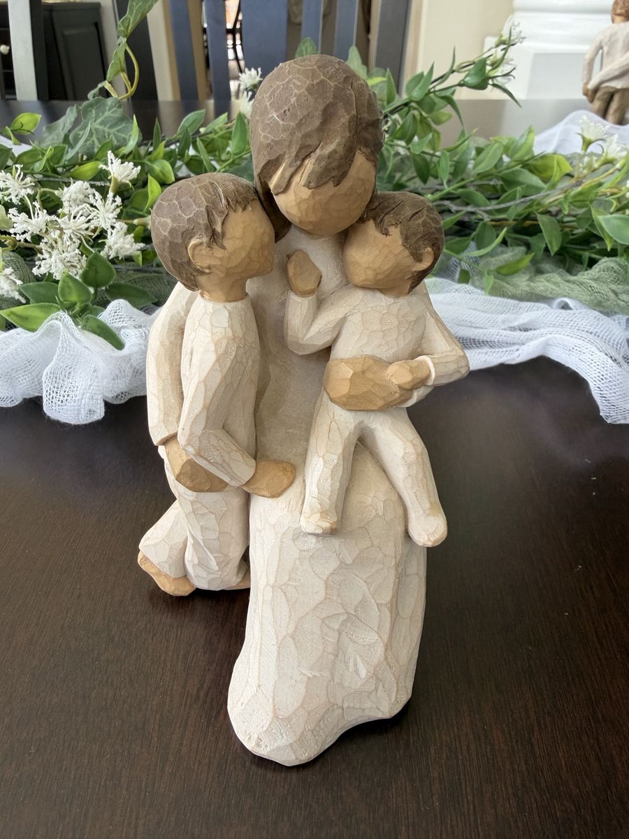 Willow Tree Figurines- Mother and Two Sons & Father and Son