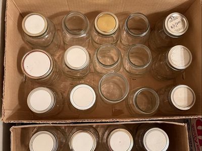 Glass Mason Jars for canning.