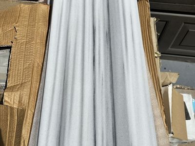 Unused Calacatta Black/White Marble Tile - 4" x 12" for Flooring/Wall/Bathroom roughly 64 pieces