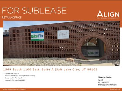 Retail/ Office Space for Sublease