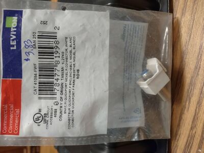 LEVITON SNAP-IN QUICK PORT, CAT 41084-FWF SAN 252