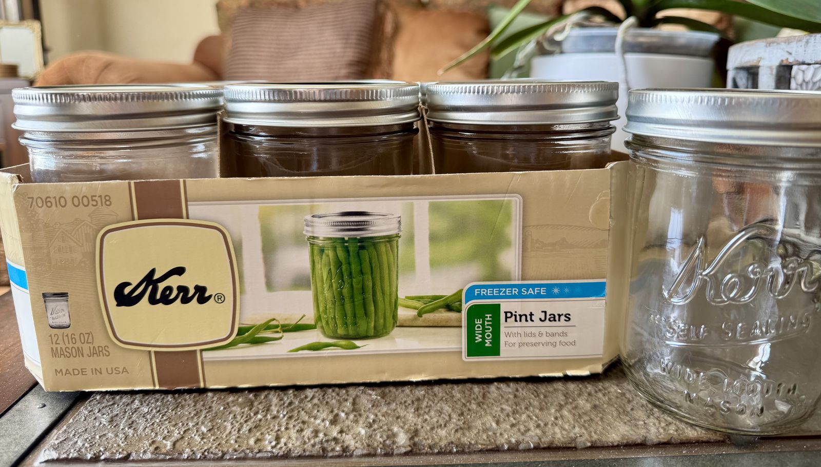 Kerr Wide Mouth Pint Jars * Canning Bottles