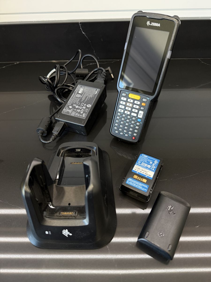 Zebra MC3300K Mobile Computer Barcode Scanner Bundle – 2 Batteries + Cradle