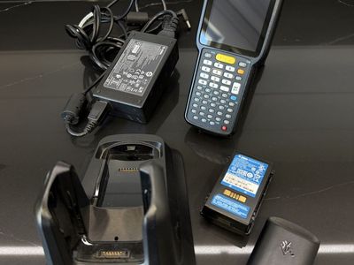 Zebra MC3300K Mobile Computer Barcode Scanner Bundle – 2 Batteries + Cradle