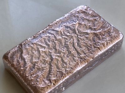 Copper Hand Poured Ripple Bar 30 oz