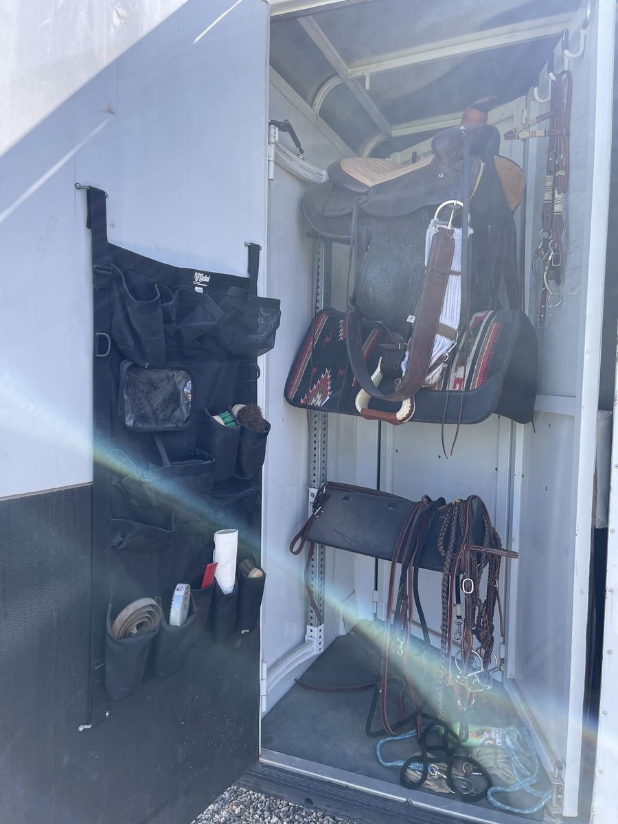 Horse Trailer with Integrated Tack Room and Storage