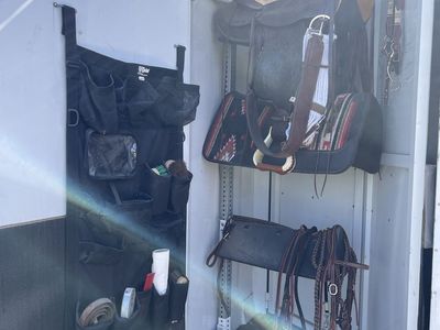 Horse Trailer with Integrated Tack Room and Storage
